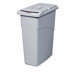 Slim Jim Confidential Document Rectangle Receptacle with Lid, 23 Gal