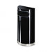 Designer Fire-Safe Receptacle, Half-Round, Steel, 9gal, BK/CE