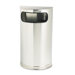 Designer Fire-Safe Receptacle, Half-Round, Steel, 9gal, SS/BK