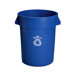Brute Recycling Container without Lid and Dolly