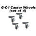 Glacik Caster Wheel in Black (Set of 4)