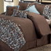 Embroidered Leaves 8 Piece Comforter Set