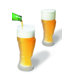 Sliced Cold Frosted Beer Glass Set