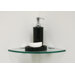 Glass Shower Shelf Kit with Half Round Clamps Quarter Round Glass