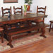 Santa Fe Long Birch Kitchen Bench
