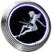 Lady Silhouette Neon Clock