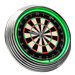 Dart Board Neon Clock
