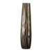 Medium Cafe Etched Vase in Brown and Smoke