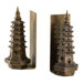 Pagoda Bookend in Gold Leaf (Set of 2)