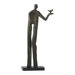 Sculpture with Bird In Hand with Granite Base in Bronze
