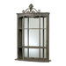 Cabinet Mirror in Distressed Gray and Golden Antiqua