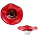Large Art Glass Bowl in Red