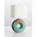 Oh Table Lamp in Blue Glaze and Brown