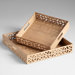 Square Xoxo Trays in Ash Veneer
