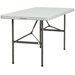 Plastic Bi-Folding Table in Granite White