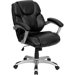 Leather Executive Chair with Titanium Base and Thick Padded Arms
