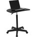 Height Adjustable Mobile Laptop Computer Desk with Black Top