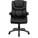 High-Back Leather Executive Office Chair with Arms