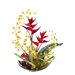 24" Oncidium and Tropical Plant Arrangement on Aluminum Plate