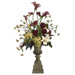 37" Calla Lily, Hydrangea and Lily Floral Arrangement with Tall Urn