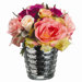 Confetti Rose in Silver Glass Vase