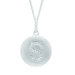 Round Initial S Pendant in Silver