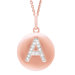 14k Gold 0.07ct TDW Diamond Round Initial Disc Pendant
