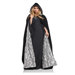 Teen 63" Deluxe Velvet and Silver Satin Lining Cape Costume