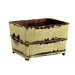 Asian Antique Vintage Square Sink in Distressed Butter