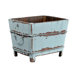 Asian Antique Vintage Square Sink in Distressed Aqua