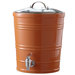 Ceramic Beverage Dispenser with Lid in Orange