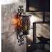 Mosaic Glass and Metal Wall Sconce