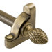 36" Heritage Smooth Tubular Stair Rod Set Regular Brackets Pineapple Finial