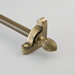 36" Heritage Roped Tubular Stair Rod Set Regular Brackets Pineapple Finial