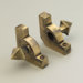 48" Sovereign Tubular Stair Rod Set with Smooth Brackets Pyramid Finials