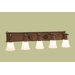 Ponderosa Pine Five Light Glacier Vanity Light