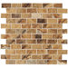 Jade 1" x 2" Decorative Brick Mosaic in Ochre