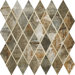 Vesale Stone 2" x 3 1/2" Decorative Diamond Mosaic in Moss