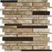 Archaeology 12" x 12" ColorBody Porcelain Strip Mosaic in Babylon