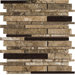 Archaeology 12" x 12" ColorBody Porcelain Strip Mosaic in Troy
