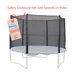 12' Trampoline Enclosure Safety Net Fits for 12 FT. Round Frames using 4 Straight Poles, Installs Outside of Frame (Poles Not Included)