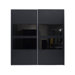 Kick Sliding Door Wardrobe in Black