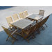 Valencia 15 Piece Double Extension Table Set and Classic Armchair and Chair