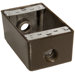 Weatherproof Boxes - One Gang 18 Cubic Inch Capacity - 3 Outlet Holes