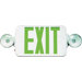 Micro Combo LED and Exit / Emergency Light in Green LED and White Housing