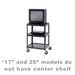 Pixmate 18" x 24" Shelf Standard Television Cart [17", 25.5", 34", 42" Heights]