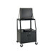 Pixmate Advance Height Adjustable Multi-Shelf Cart with Cabinet [Up to 54" Height]