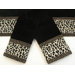 Cheetah Black 3-Piece Decorative Towel Set