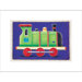 Green Steam Engine Wall Art