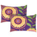 Purple and Yellow Decorative Pillow